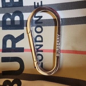 Burberry silver carabiner clip